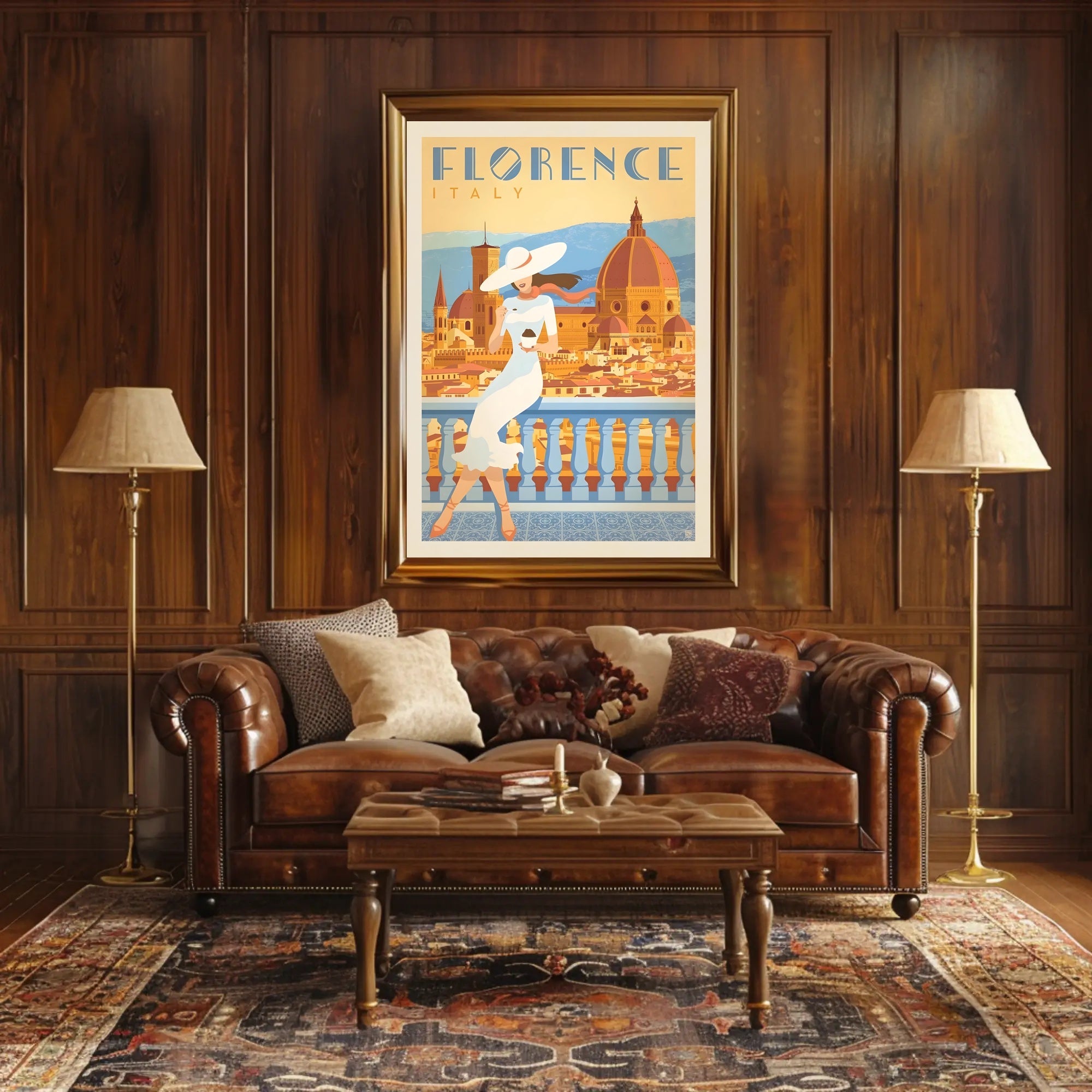 Florence Renaissance Travel Art Deco Poster PosterGoat