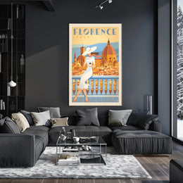 Florence Renaissance Travel Art Deco Poster PosterGoat