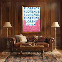 Florence Skyline in Pastel, Modern Travel Poster PosterGoat