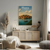 Flores Guatemala Travel Poster PosterGoat