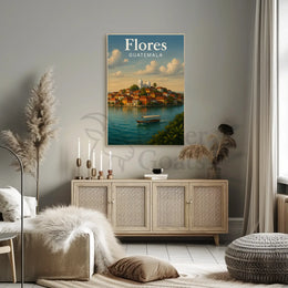 Flores Guatemala Travel Poster PosterGoat
