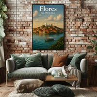Flores Guatemala Travel Poster PosterGoat