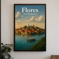 Flores Guatemala Travel Poster PosterGoat