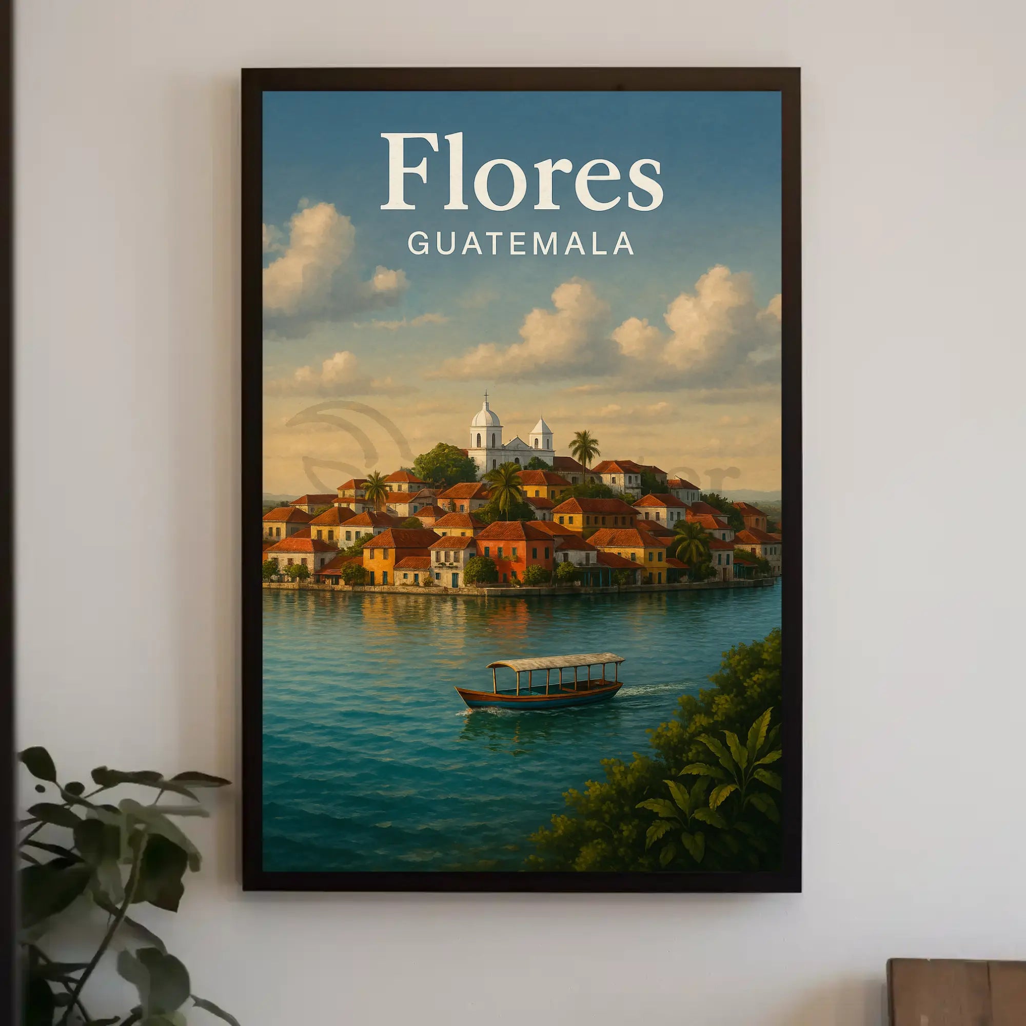 Flores Guatemala Travel Poster PosterGoat