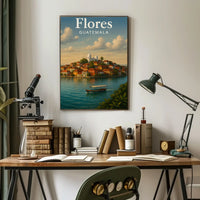 Flores Guatemala Travel Poster PosterGoat