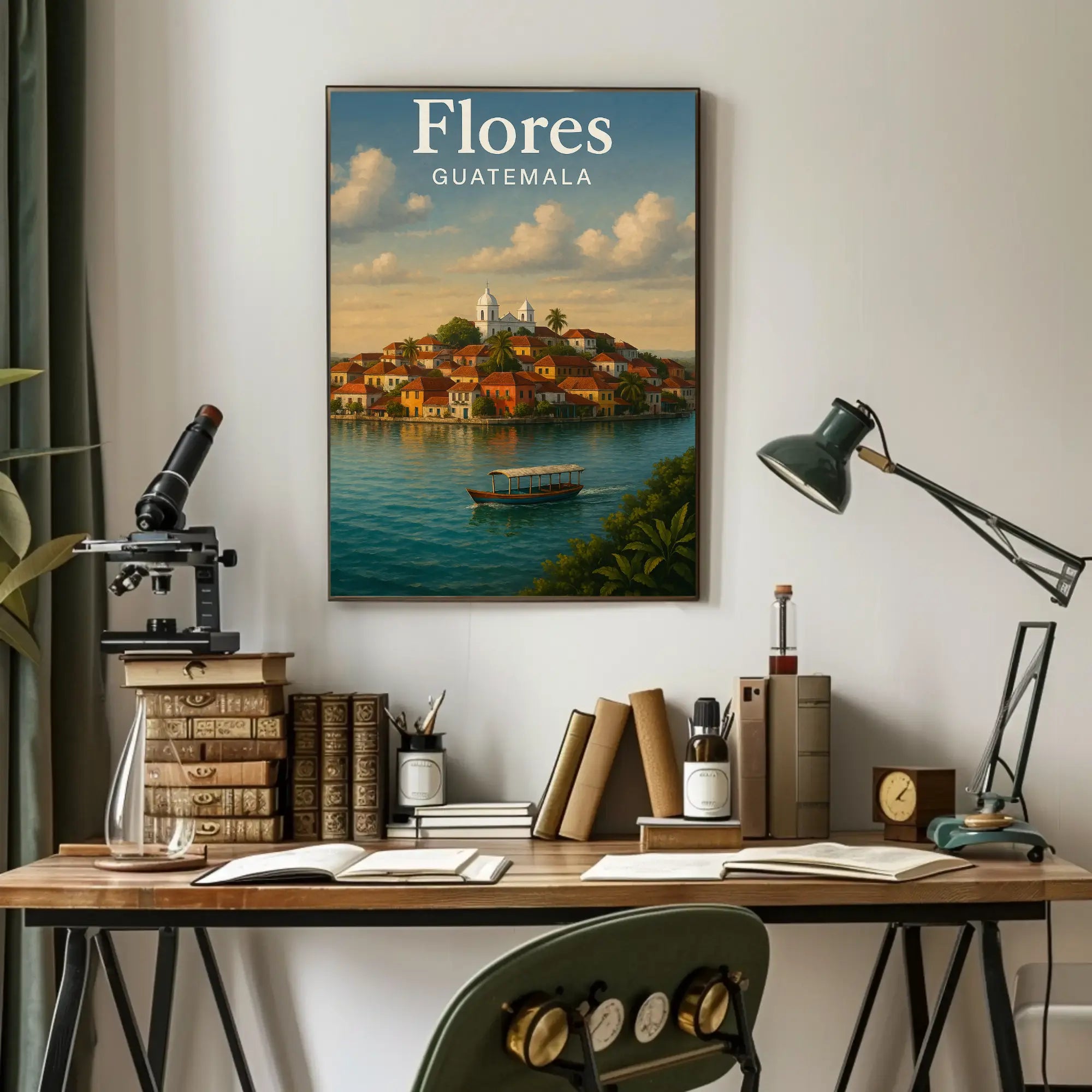 Flores Guatemala Travel Poster PosterGoat