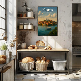 Flores Guatemala Travel Poster PosterGoat