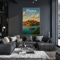 Flores Guatemala Travel Poster PosterGoat