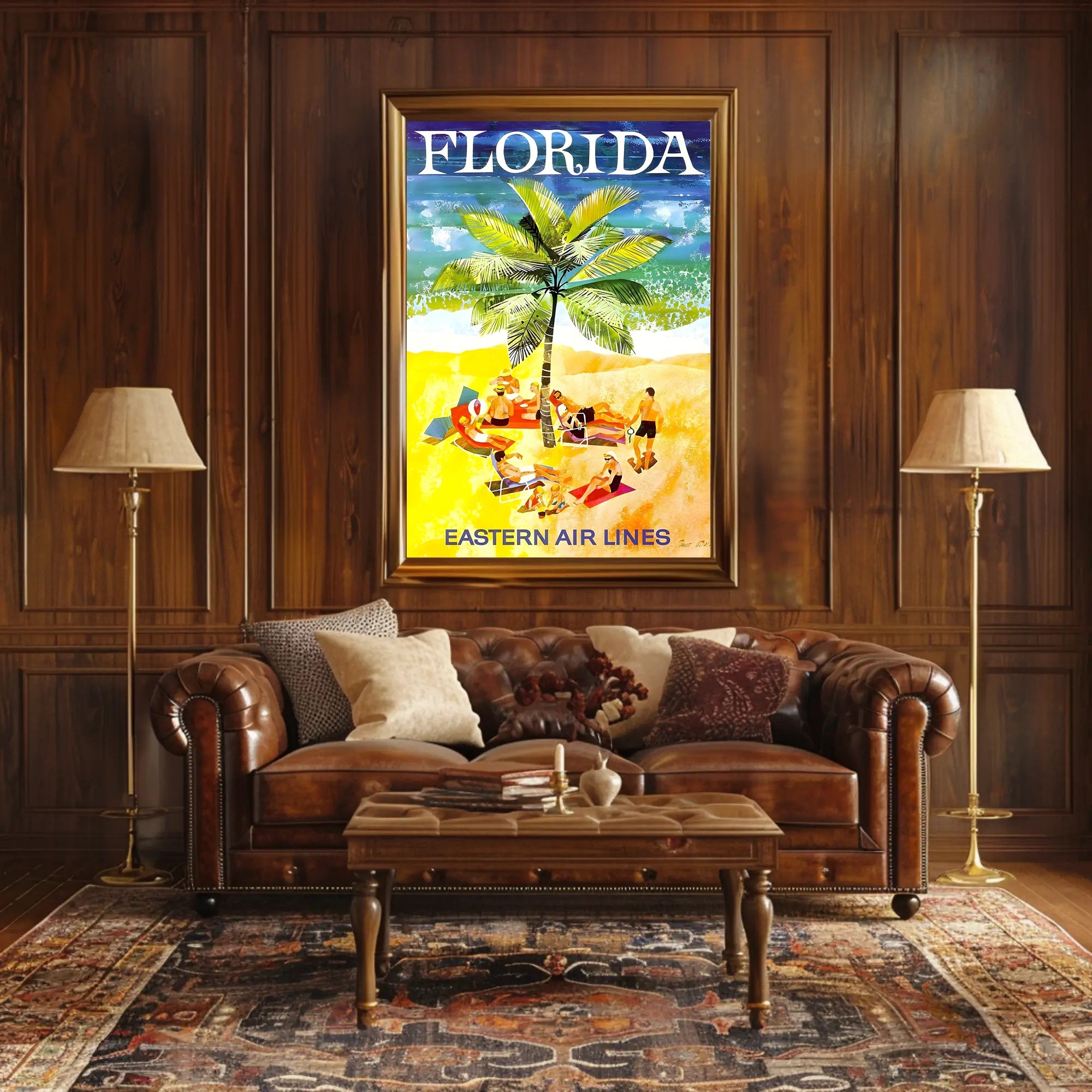 Florida Beach Escape: Vintage Travel Poster PosterGoat
