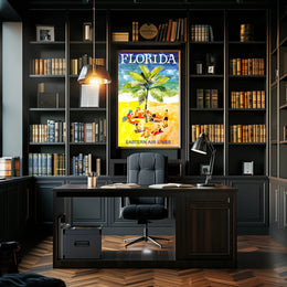 Florida Beach Escape: Vintage Travel Poster PosterGoat