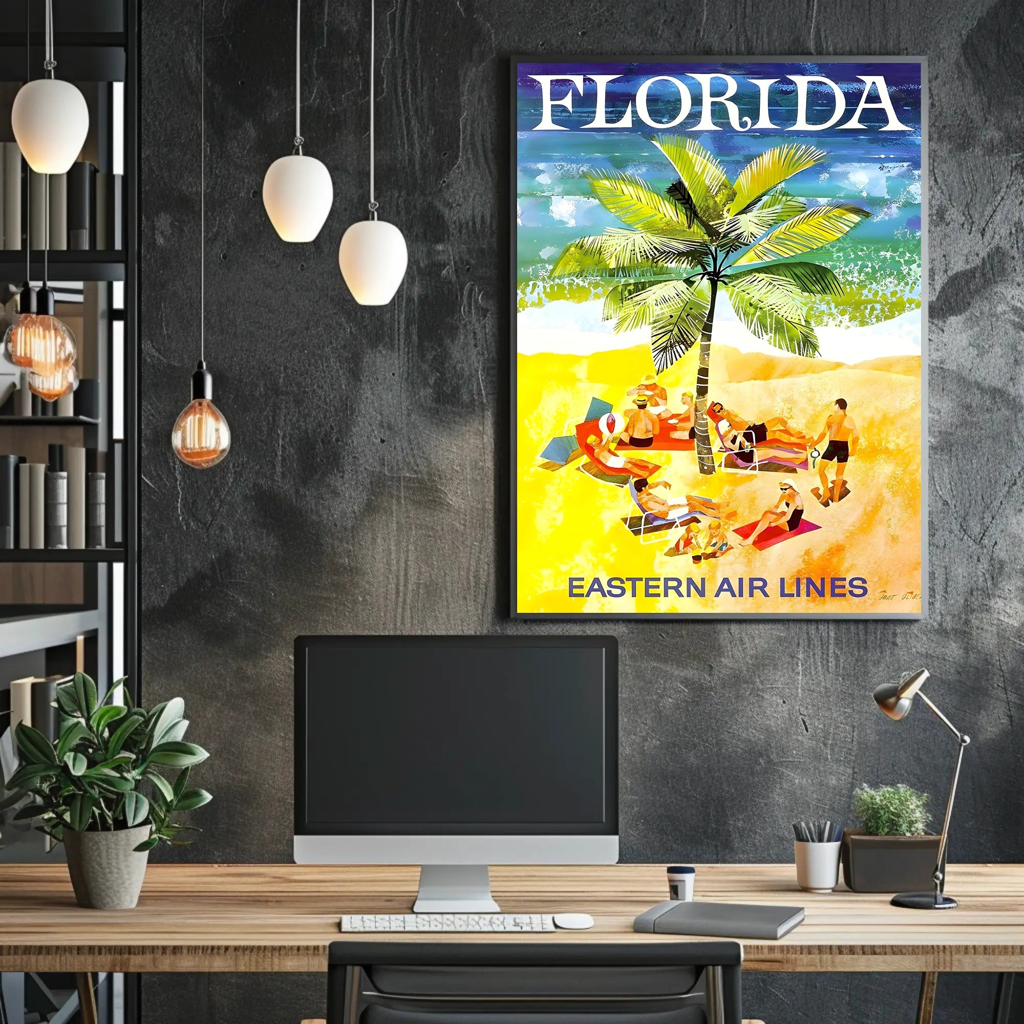 Florida Beach Escape: Vintage Travel Poster PosterGoat