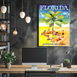 Florida Beach Escape: Vintage Travel Poster PosterGoat