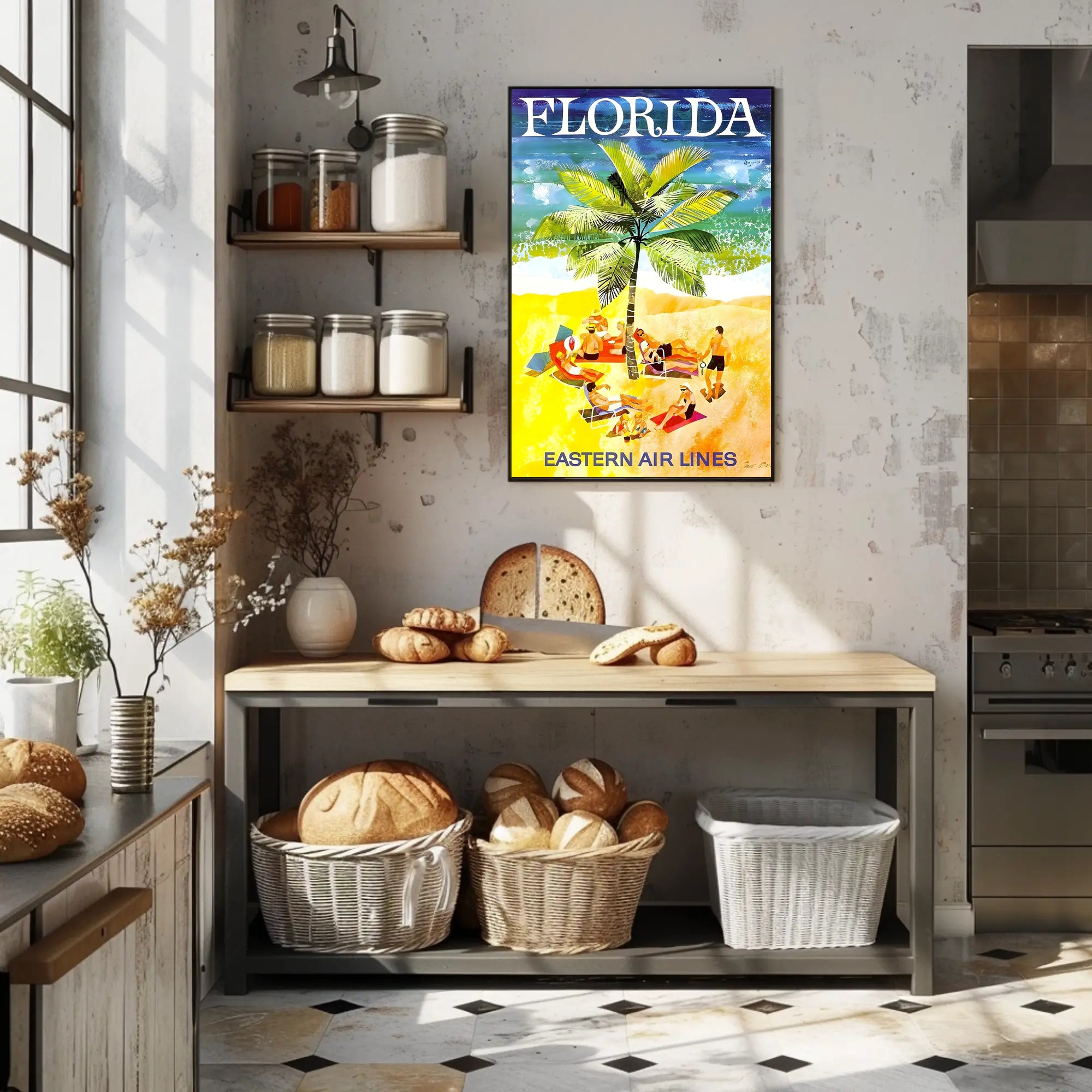 Florida Beach Escape: Vintage Travel Poster PosterGoat