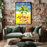 Florida Beach Escape: Vintage Travel Poster PosterGoat