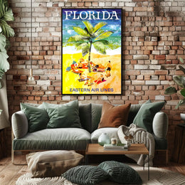 Florida Beach Escape: Vintage Travel Poster PosterGoat
