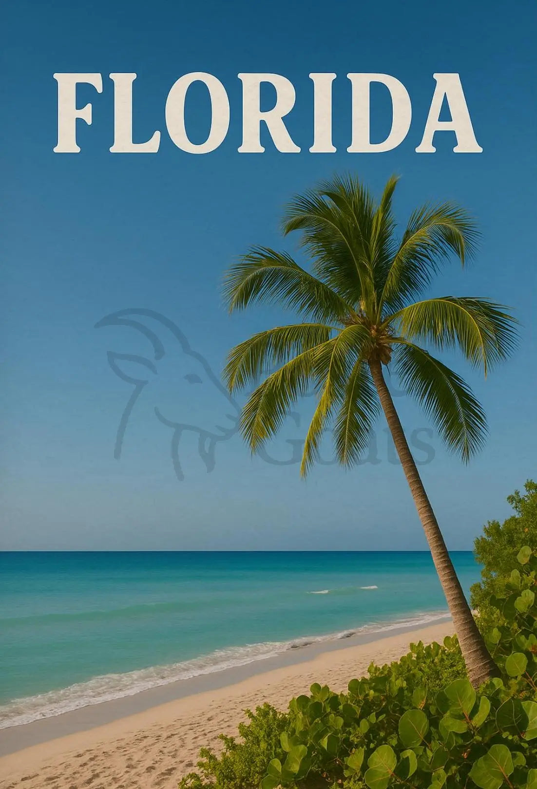 Florida Beach Retreat Vintage Travel Poster PosterGoat