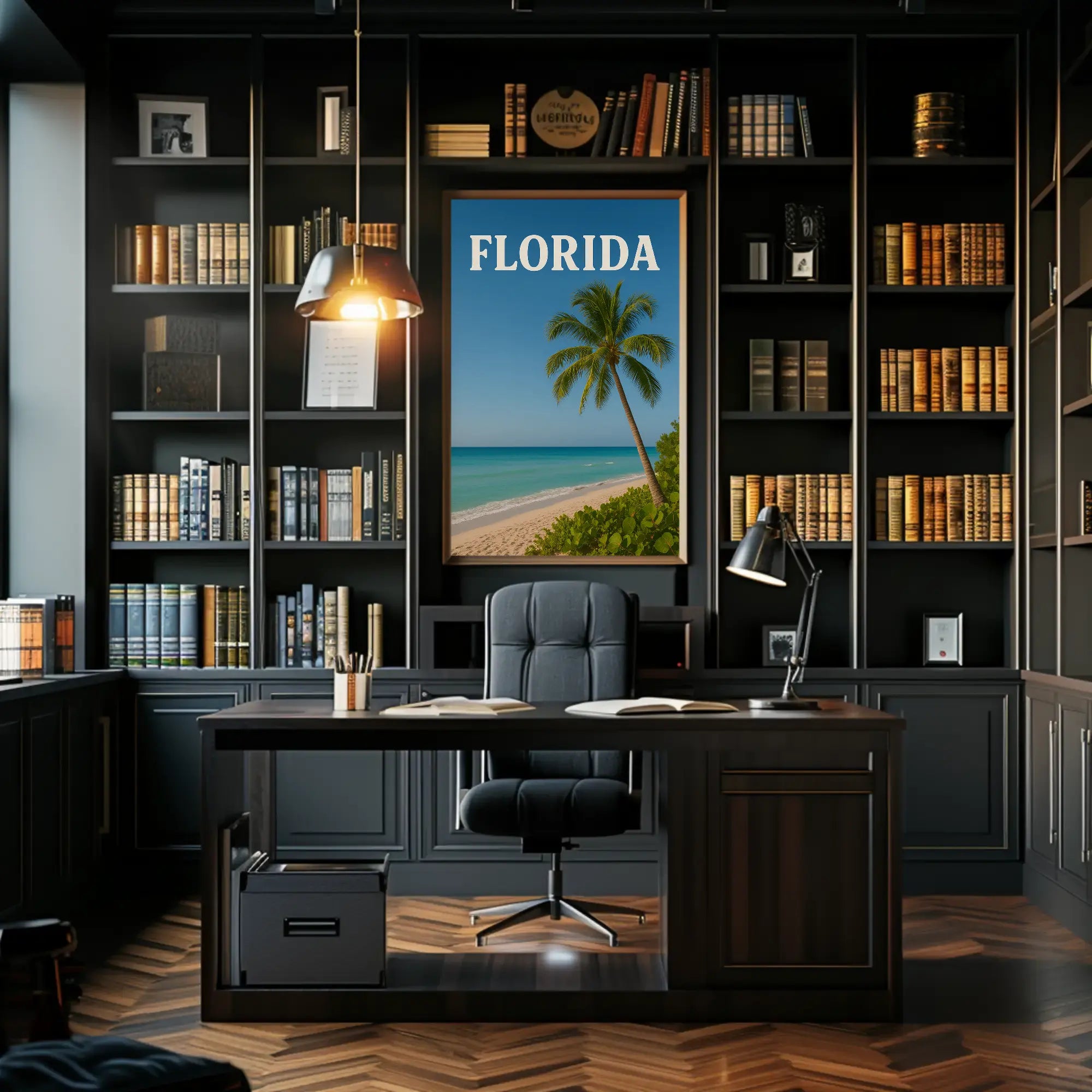 Florida Beach Retreat Vintage Travel Poster PosterGoat
