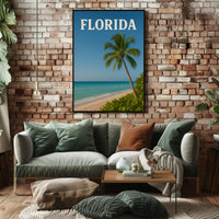 Florida Beach Retreat Vintage Travel Poster PosterGoat