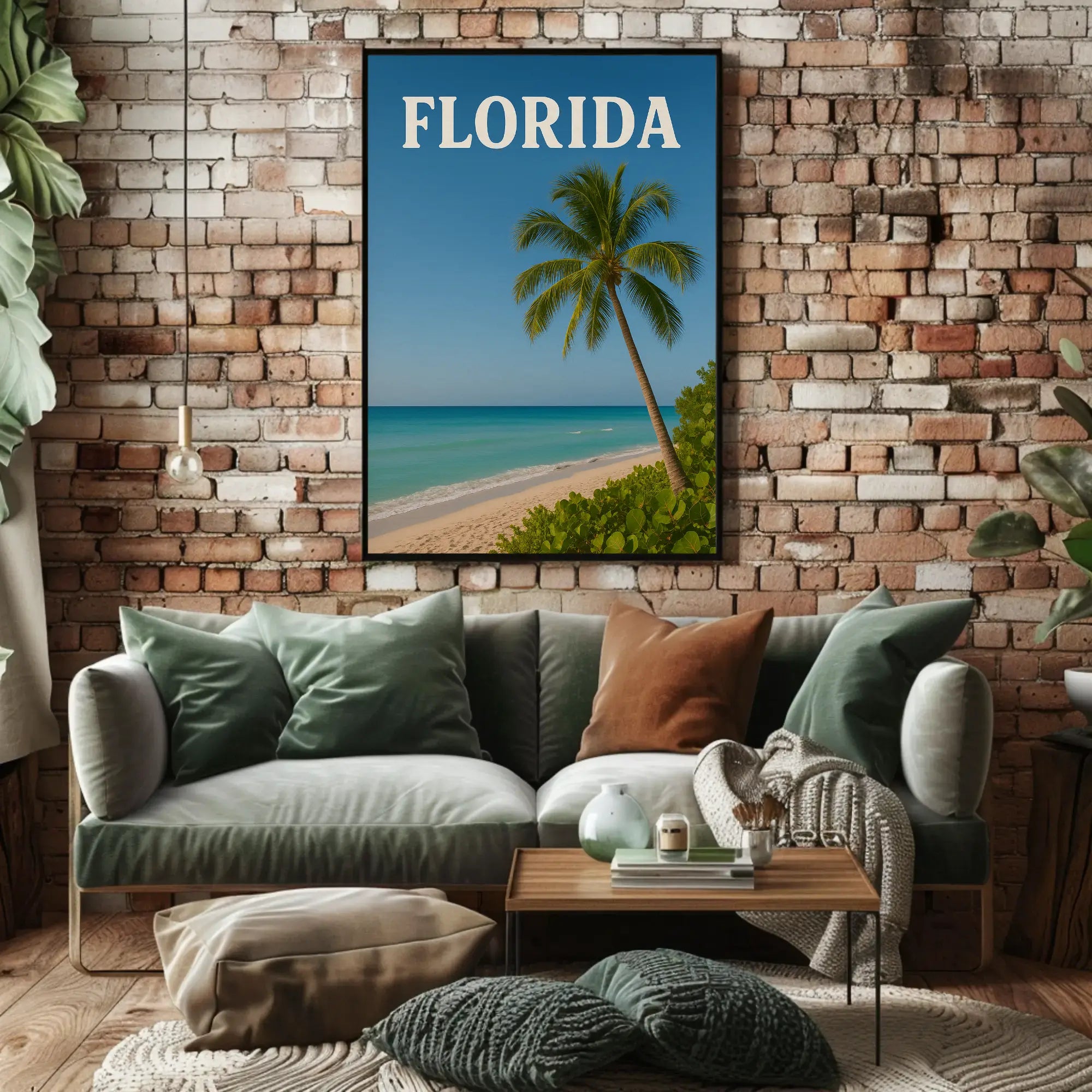 Florida Beach Retreat Vintage Travel Poster PosterGoat