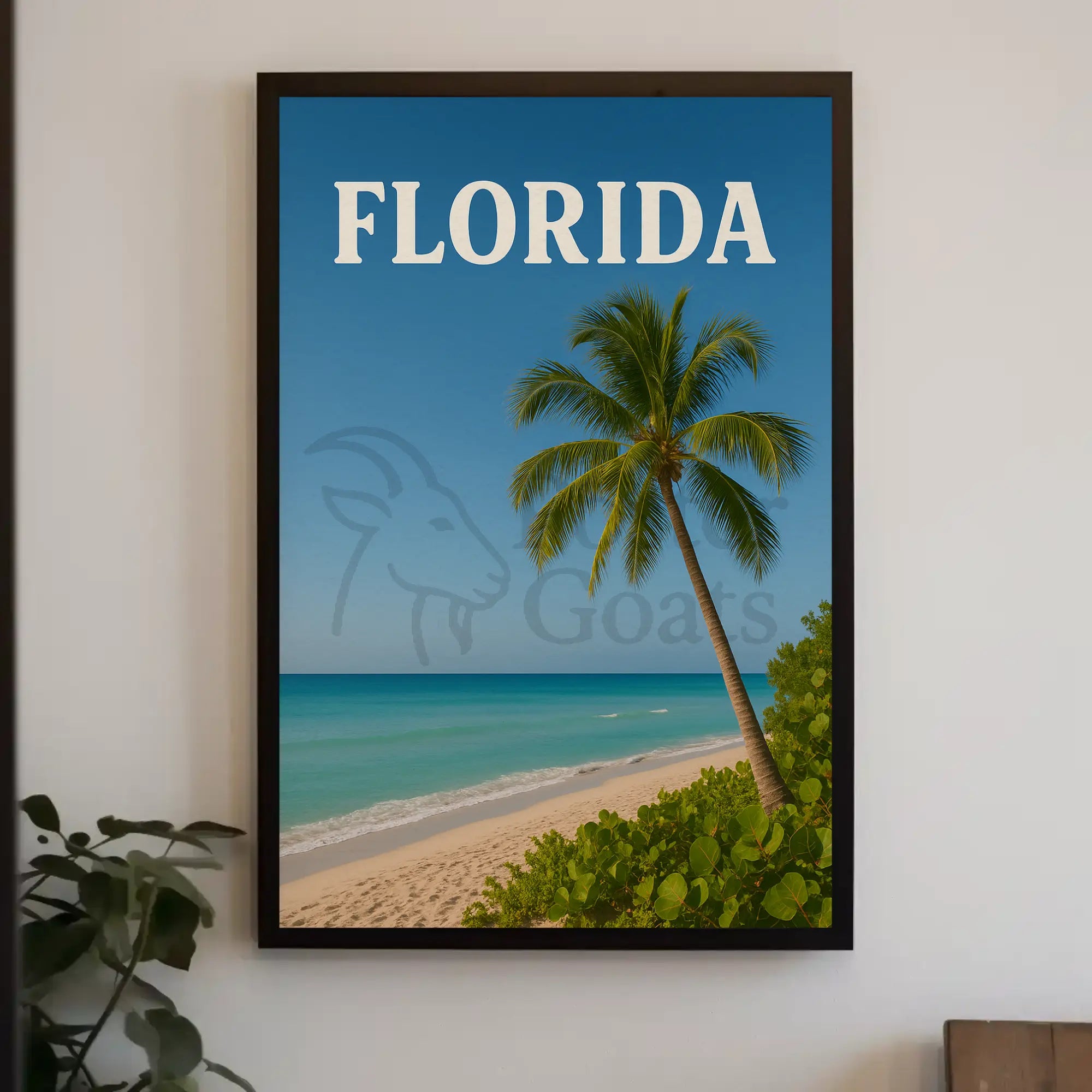 Florida Beach Retreat Vintage Travel Poster PosterGoat