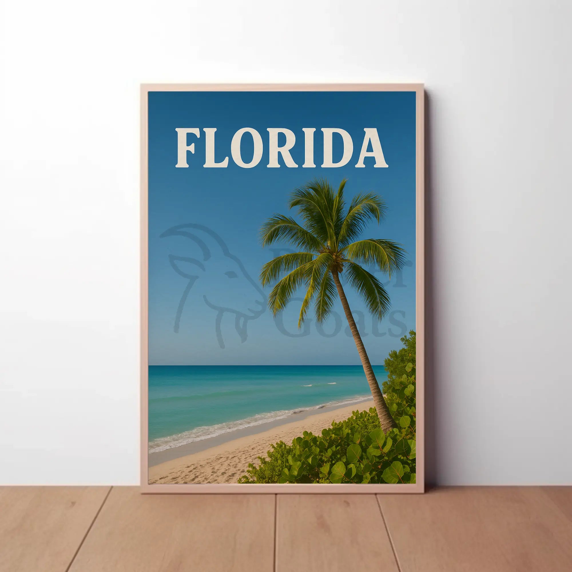 Florida Beach Retreat Vintage Travel Poster PosterGoat