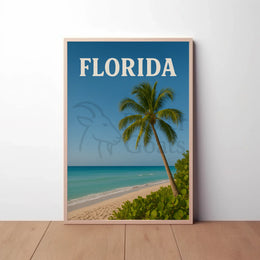 Florida Beach Retreat Vintage Travel Poster PosterGoat