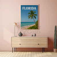 Florida Beach Retreat Vintage Travel Poster PosterGoat