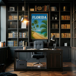 Florida Coastal Paradise: Vintage Retro Travel Poster PosterGoat