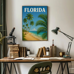 Florida Coastal Paradise: Vintage Retro Travel Poster PosterGoat