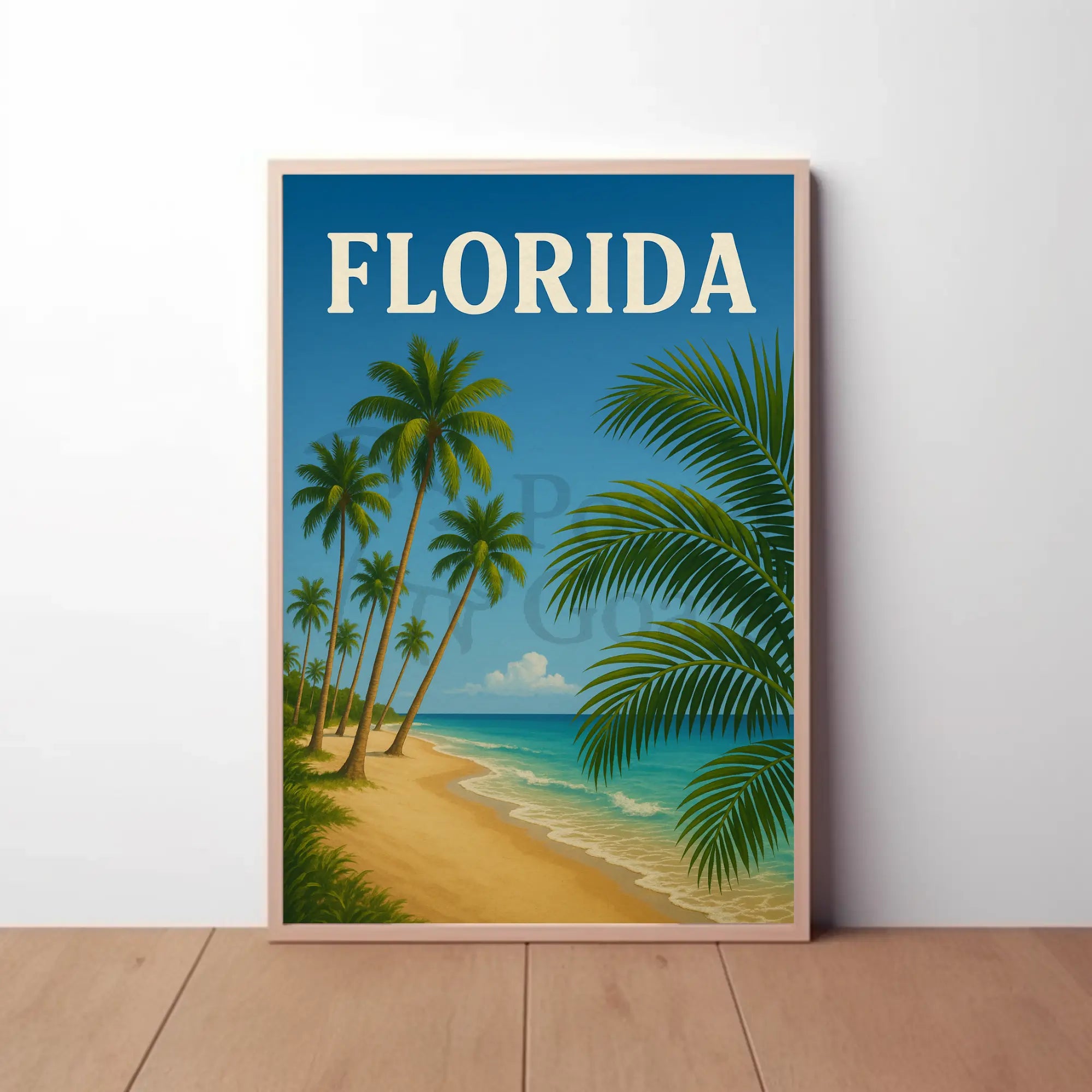 Florida Coastal Paradise: Vintage Retro Travel Poster PosterGoat