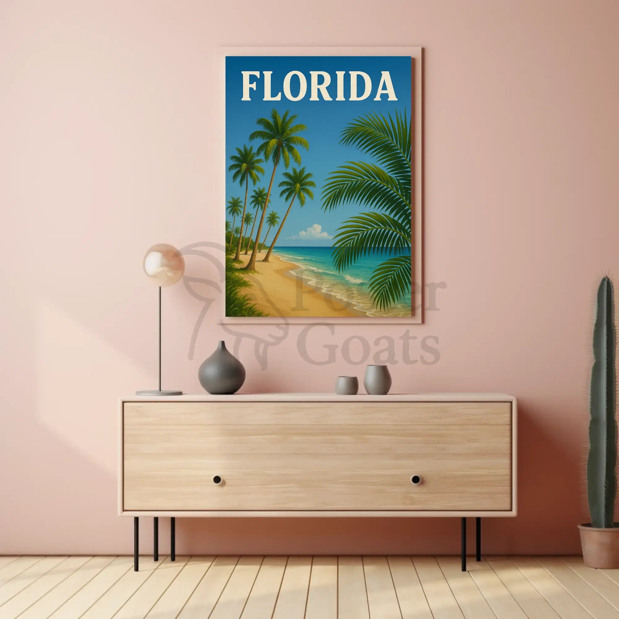 Florida Coastal Paradise: Vintage Retro Travel Poster PosterGoat