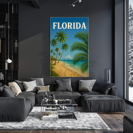 Florida Coastal Paradise: Vintage Retro Travel Poster PosterGoat