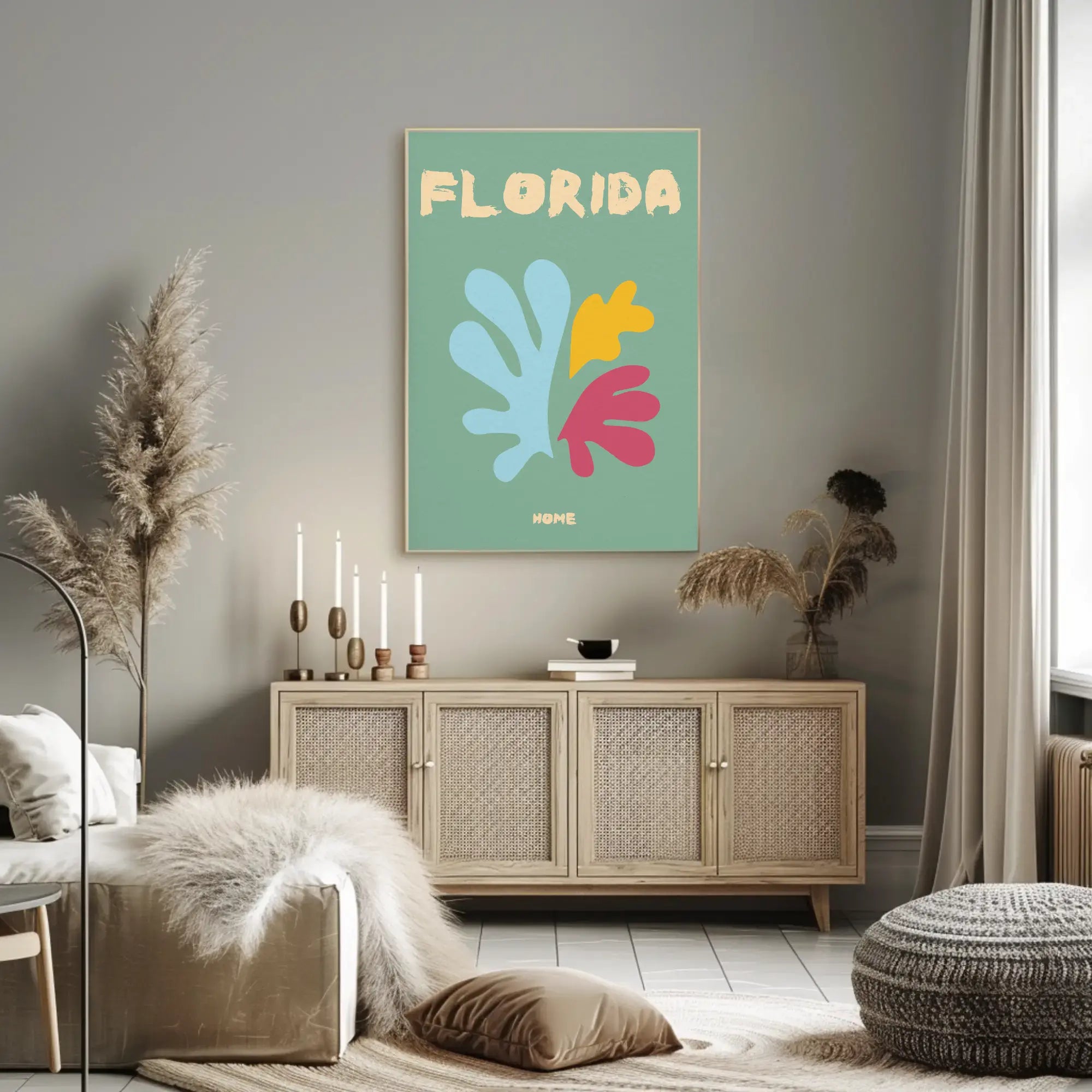 Florida Nature-Inspired Home Decor Abstract Artistic Poster PosterGoat