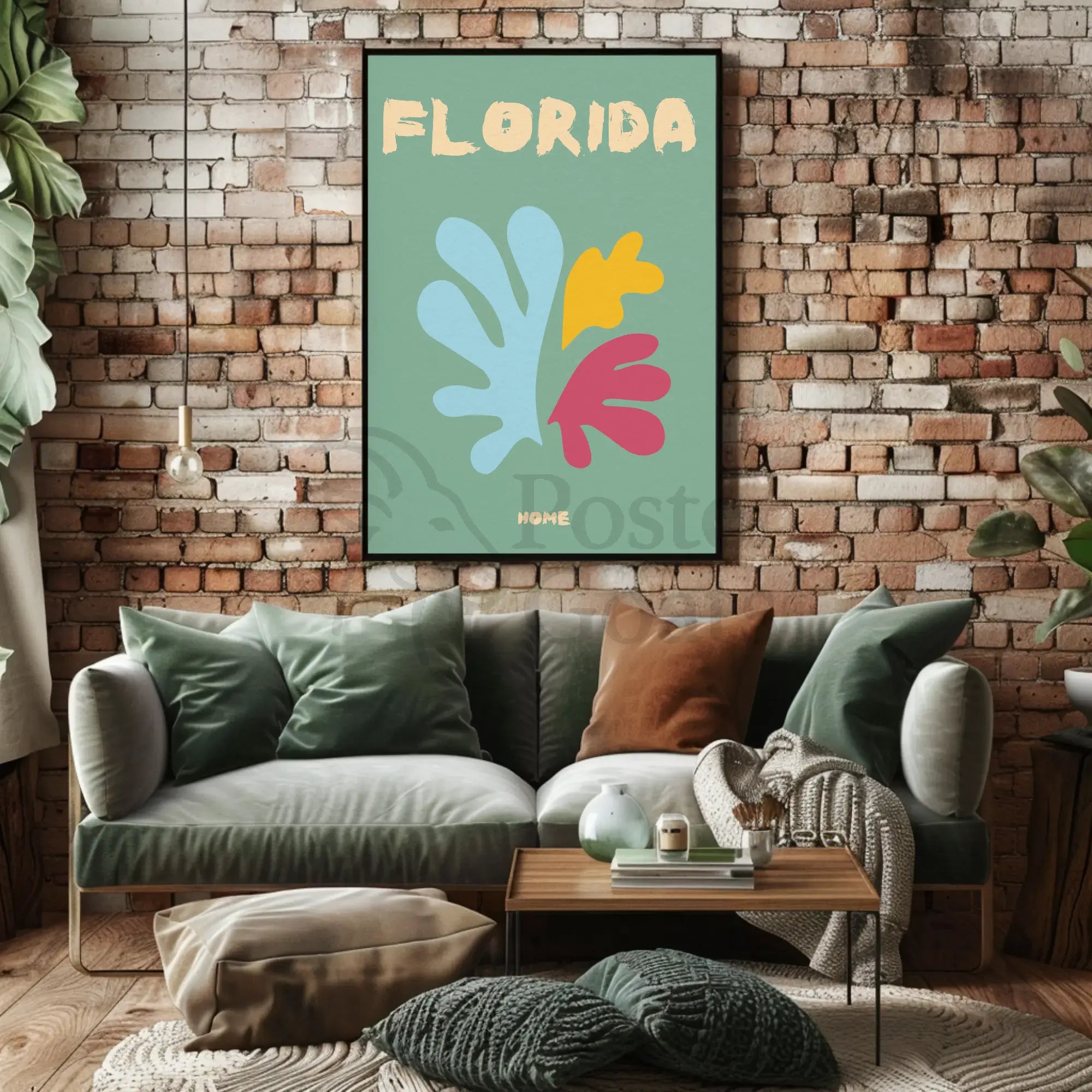 Florida Nature-Inspired Home Decor Abstract Artistic Poster PosterGoat