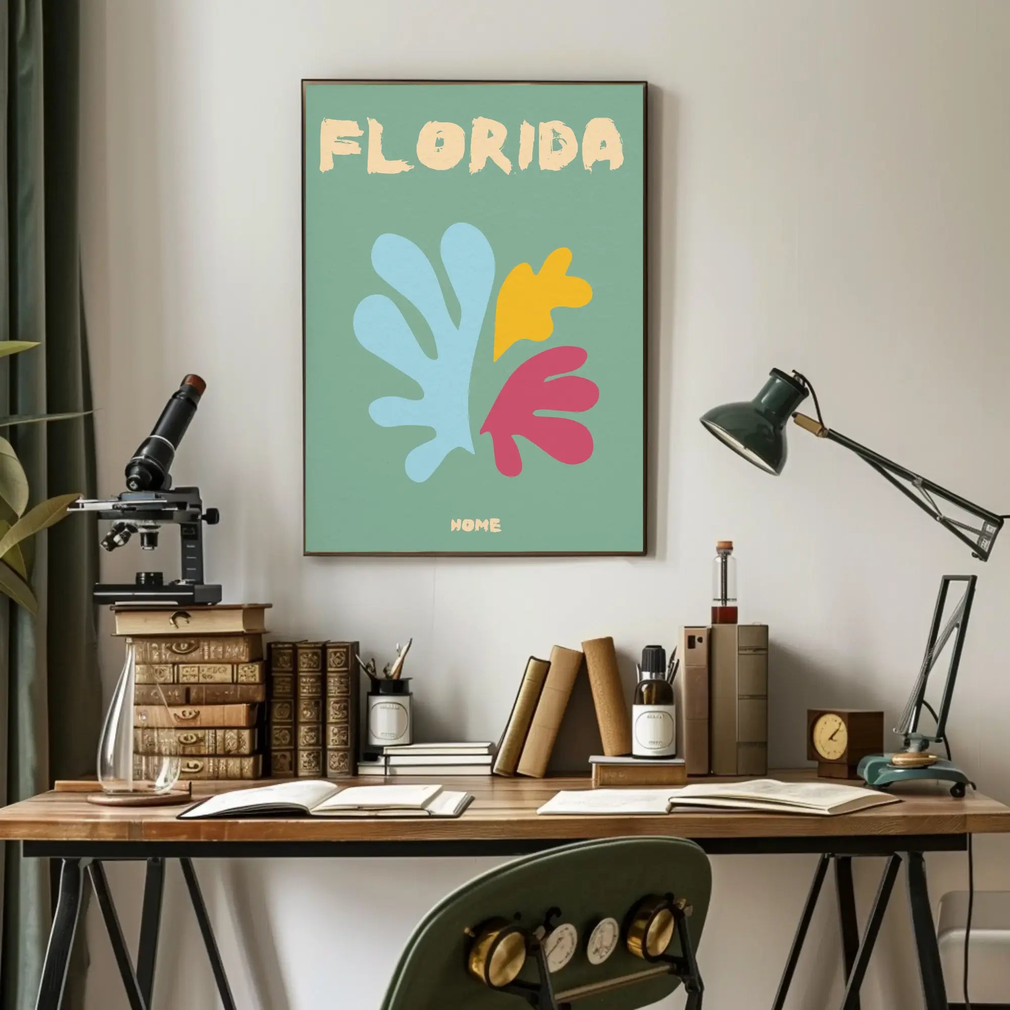 Florida Nature-Inspired Home Decor Abstract Artistic Poster PosterGoat