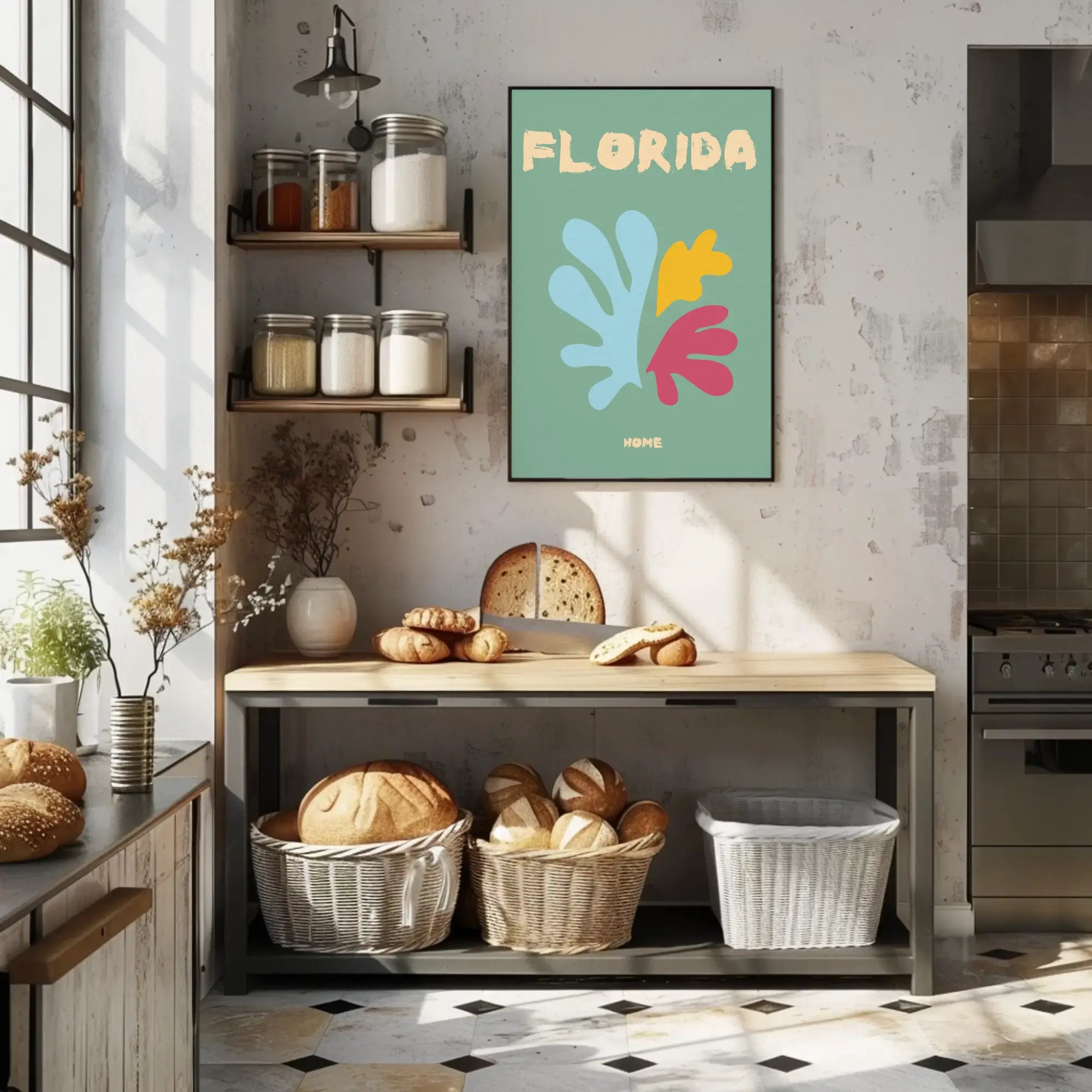 Florida Nature-Inspired Home Decor Abstract Artistic Poster PosterGoat