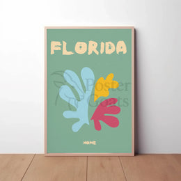 Florida Nature-Inspired Home Decor Abstract Artistic Poster PosterGoat
