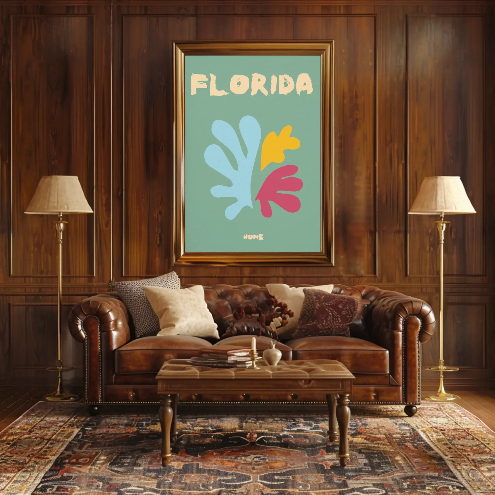 Florida Nature-Inspired Home Decor Abstract Artistic Poster PosterGoat
