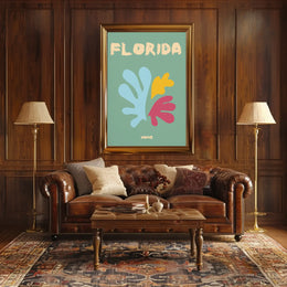 Florida Nature-Inspired Home Decor Abstract Artistic Poster PosterGoat