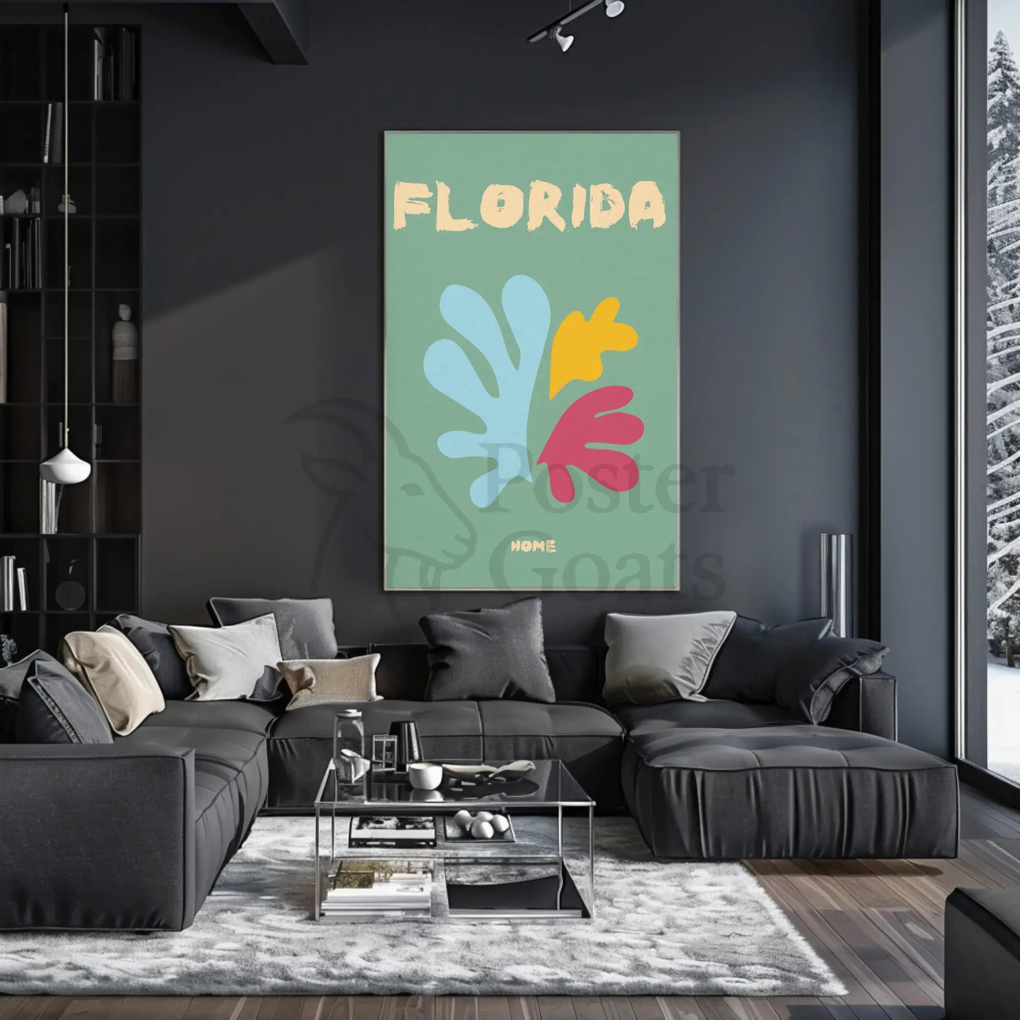 Florida Nature-Inspired Home Decor Abstract Artistic Poster PosterGoat