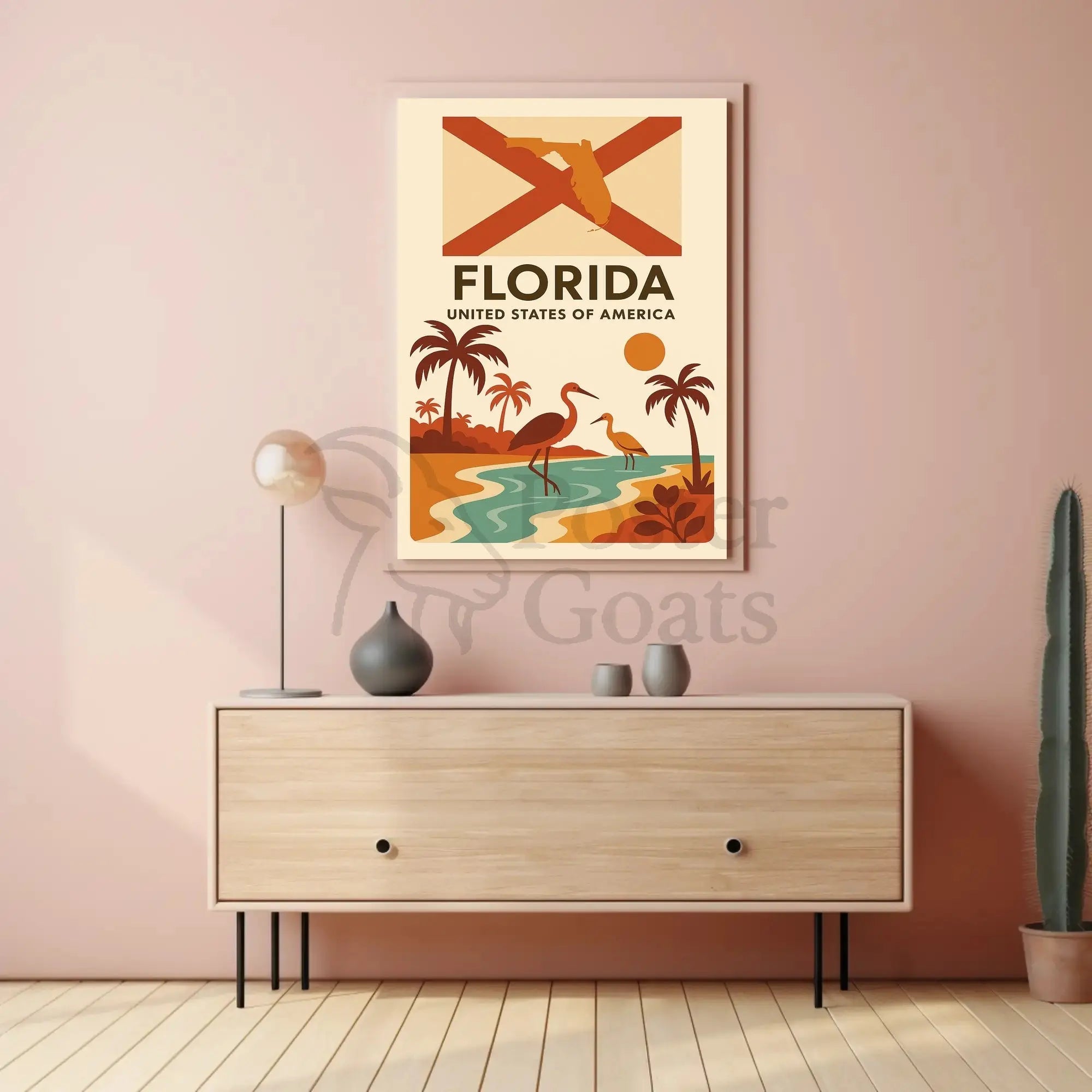 Florida Retro Travel Poster PosterGoat