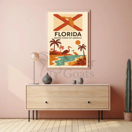 Florida Retro Travel Poster PosterGoat