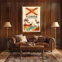 Florida Retro Travel Poster PosterGoat