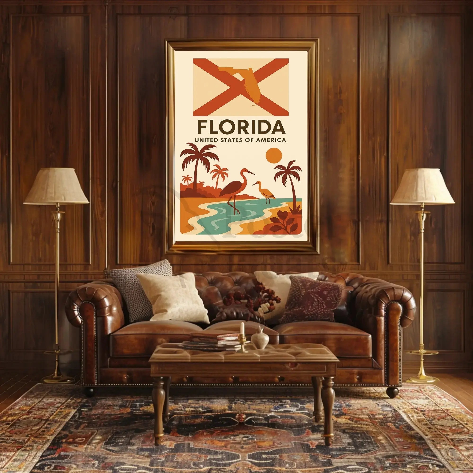 Florida Retro Travel Poster PosterGoat