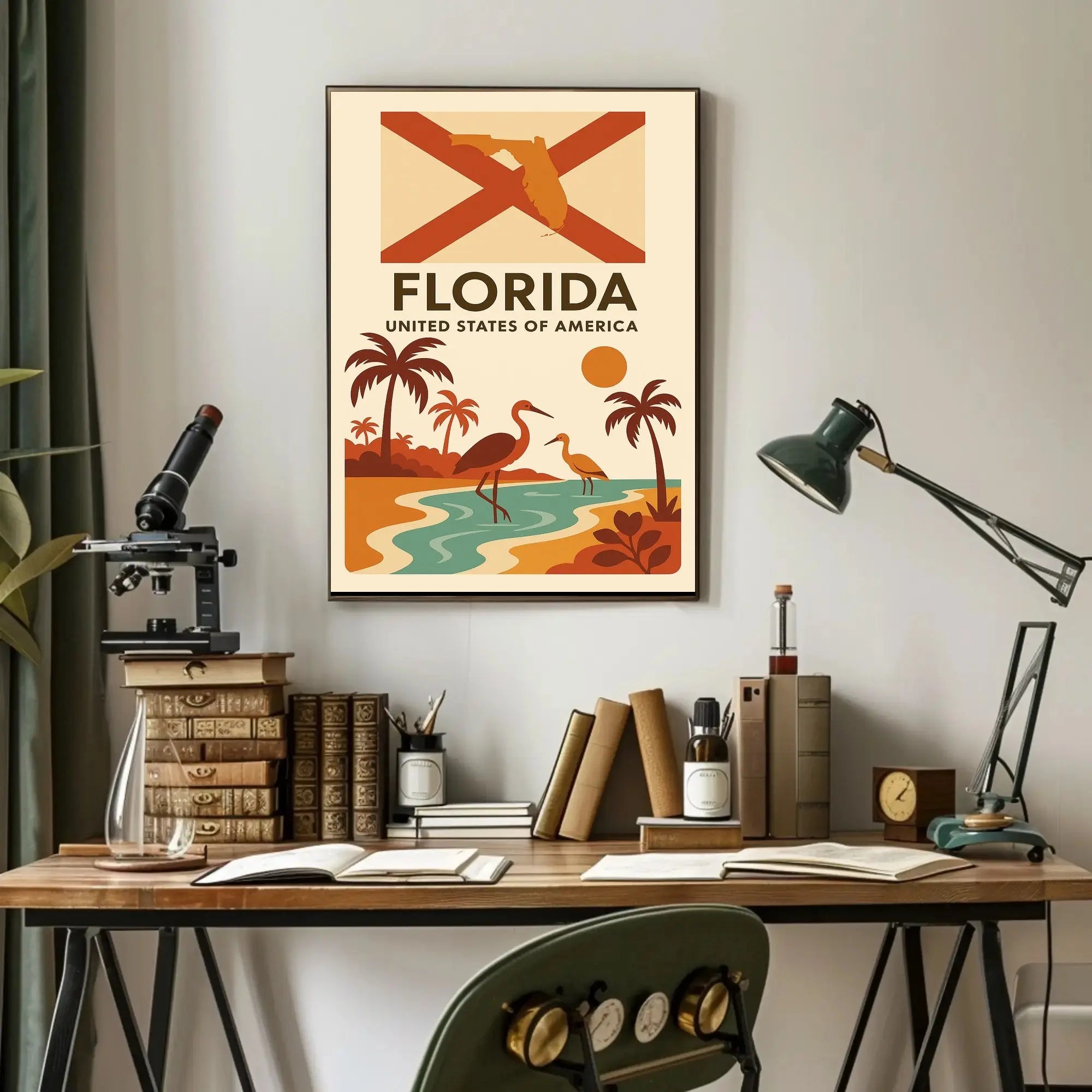 Florida Retro Travel Poster PosterGoat