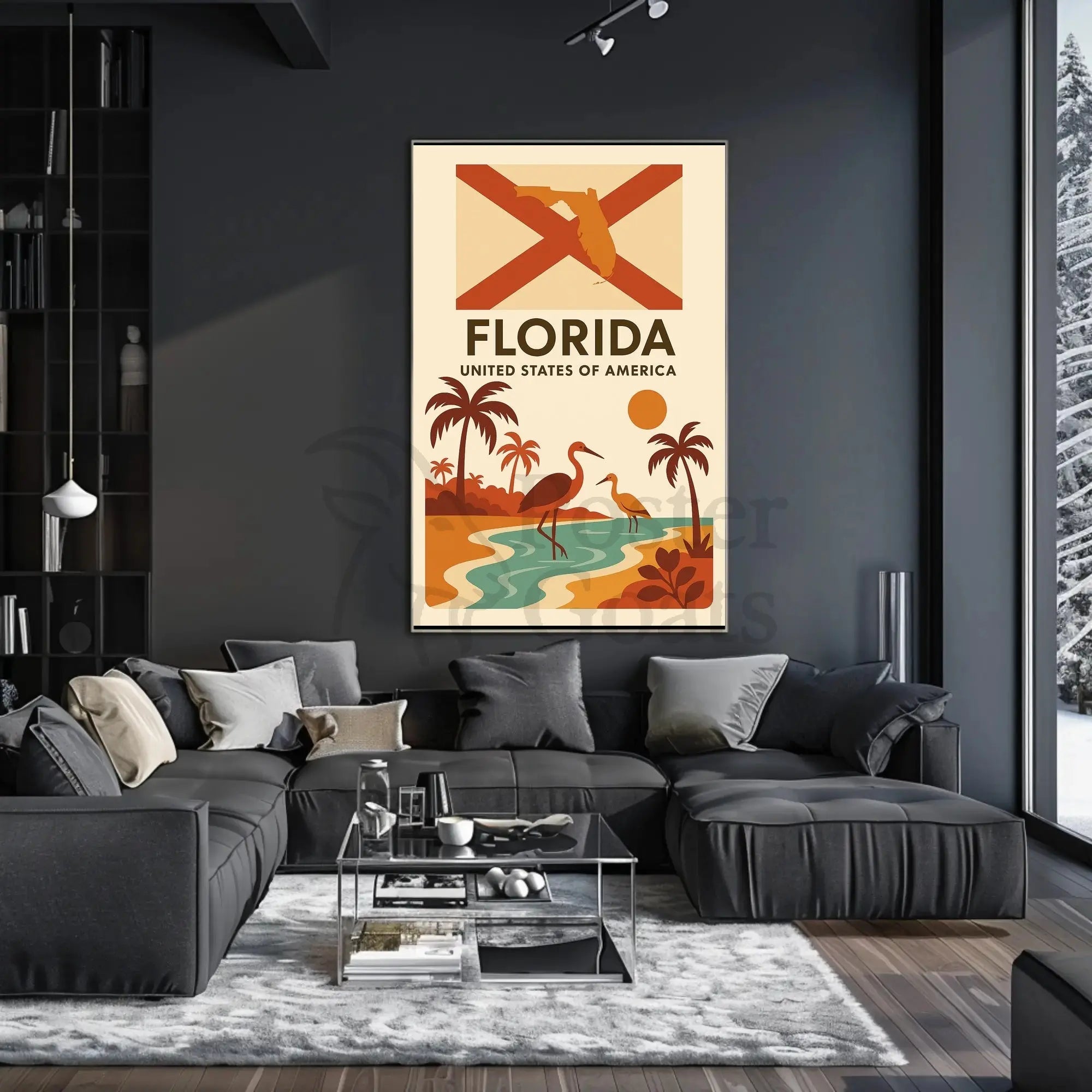 Florida Retro Travel Poster PosterGoat