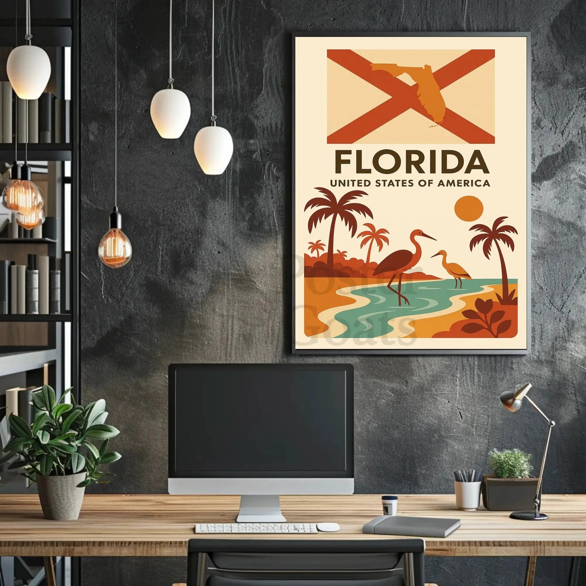 Florida Retro Travel Poster PosterGoat