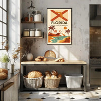Florida Retro Travel Poster PosterGoat