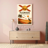 Florida Tropical Beauty Sunset Travel Poster PosterGoat