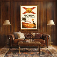 Florida Tropical Beauty Sunset Travel Poster PosterGoat